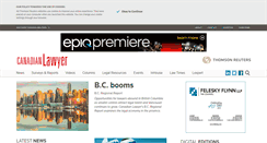 Desktop Screenshot of canadianlawyermag.com